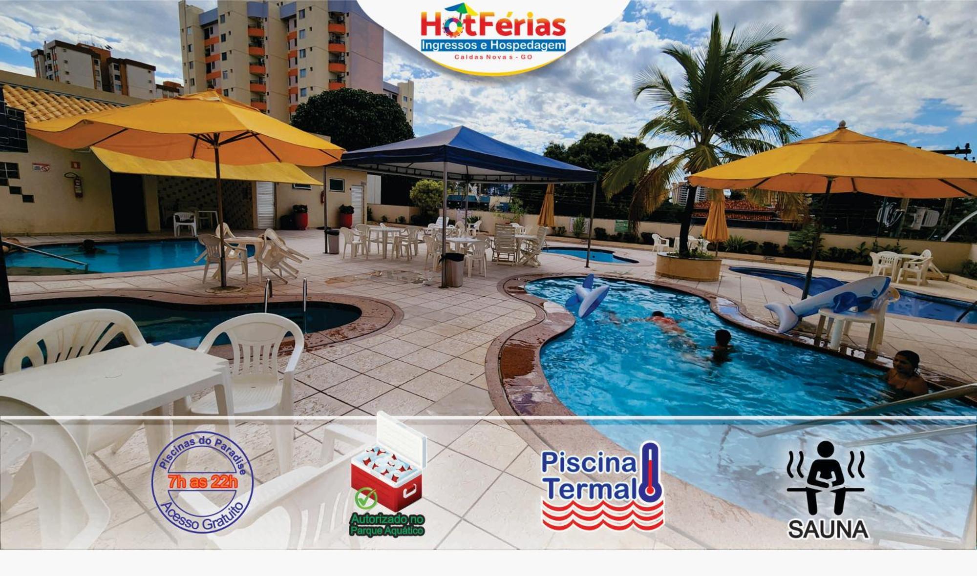 Flat Paradise, Piscinas Termais, Proximo Ao Centro - Hotferias Калдас Новас Екстериор снимка