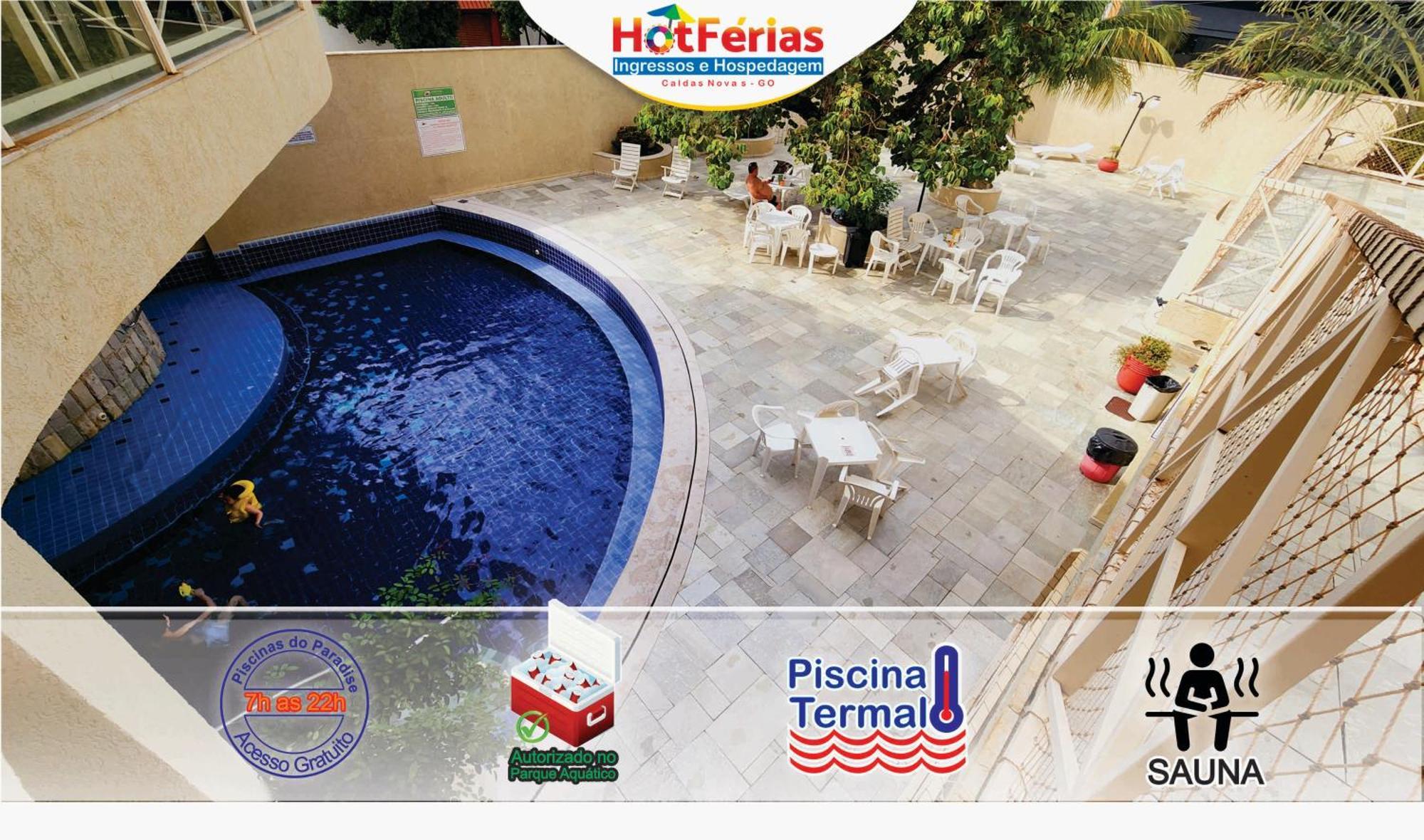 Flat Paradise, Piscinas Termais, Proximo Ao Centro - Hotferias Калдас Новас Екстериор снимка